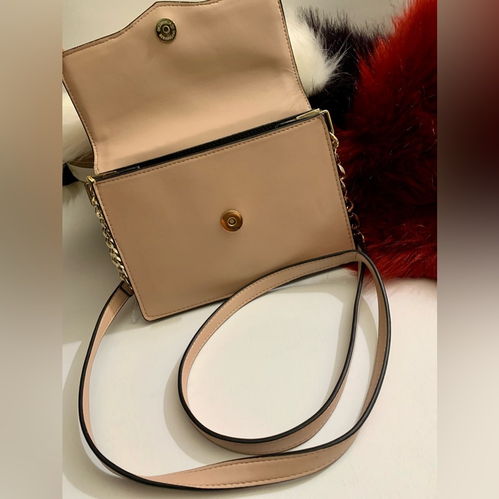 🍀 Topshop Bag Womens Leather Crossbody Shoulder Sling Clutch Gold Chain 🍀#TOP - Picture 8 of 16